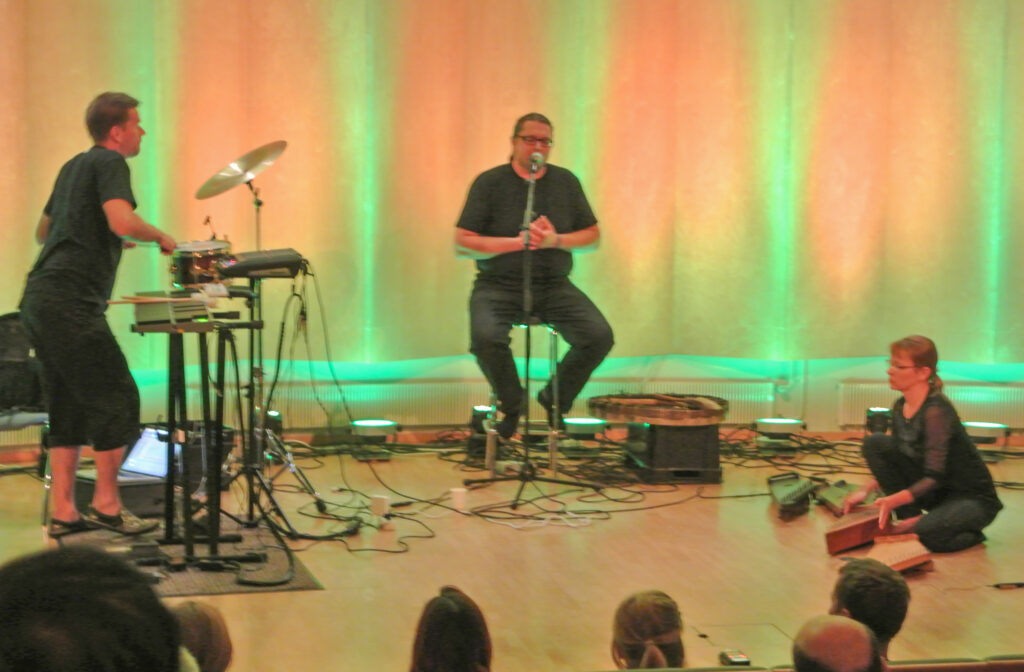 Runoi trio Markus Ketola: lyömäsoittimet, Taito Hoffrén: laulu, Arja Kastinen: kanteleet (c) Jorma Airola/Sommelo